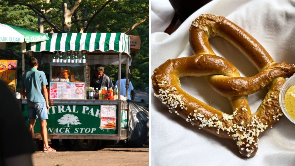 Les bretzels sont disponibles à Central Park ou dans les rues de New York.