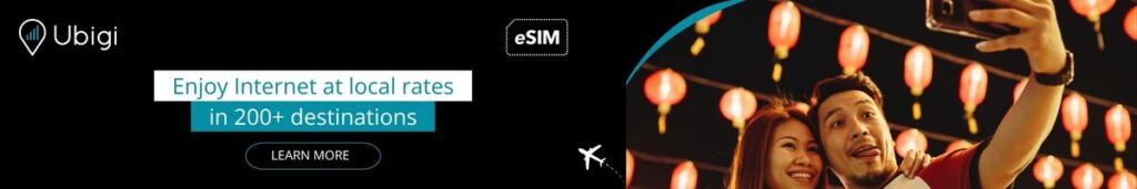 Book your eSIM data plan with Ubigi