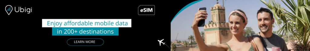 Book your eSIM data plan with Ubigi for Morroco and Marrakech