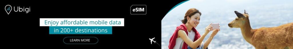 Book your eSIM data plan for Japan with Ubigi