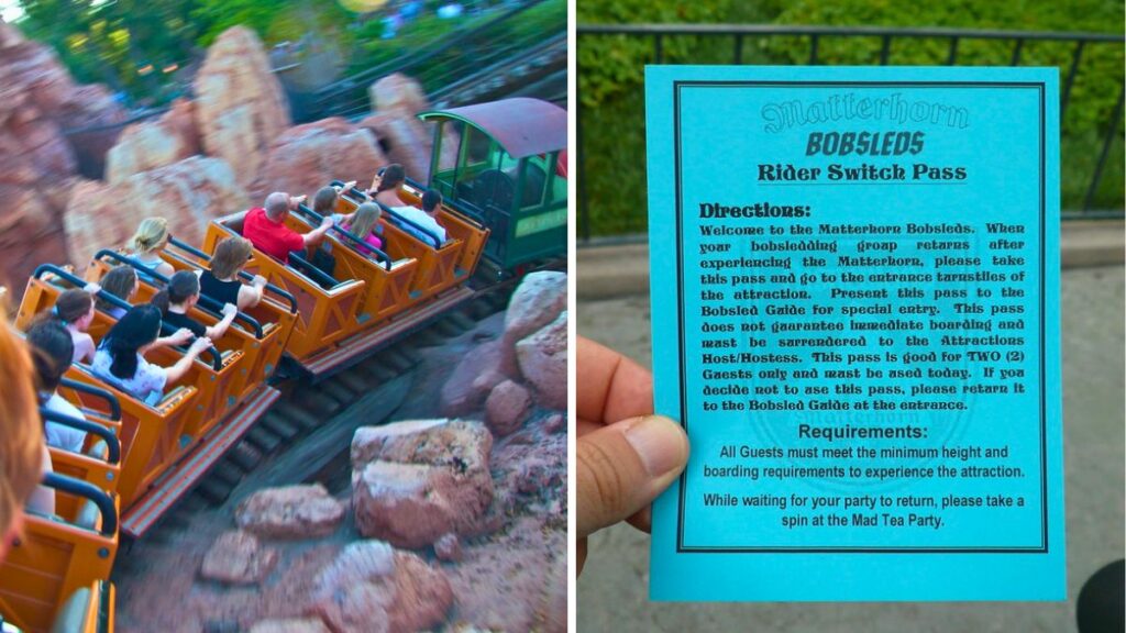 10 Disney Travel Tips for a Magical Experience at Disney World and Disneyland - rider switch