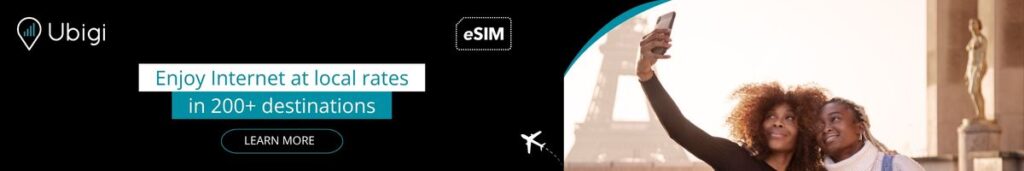 Book your eSIM data plans with Ubigi