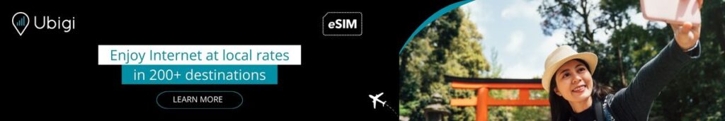Book your eSIM data plan with Ubigi