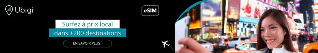 Réservez vos plans de données eSIM avec Ubigi