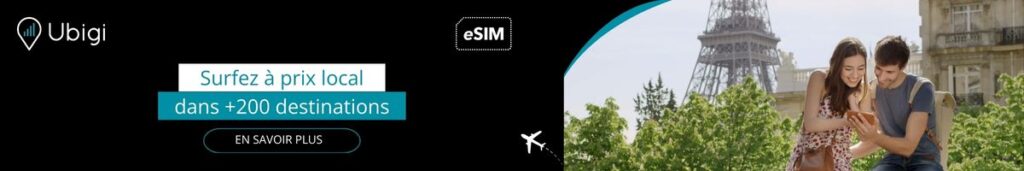 Réservez votre forfait data eSIM avec Ubigi en France