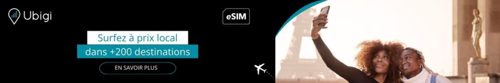 Réservez vos plans de données eSIM avec Ubigi