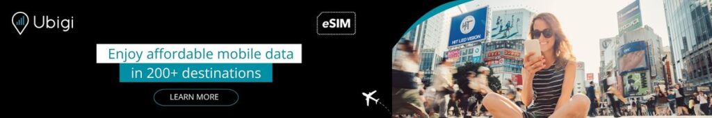 Book your eSIM data plan for Japan with Ubigi