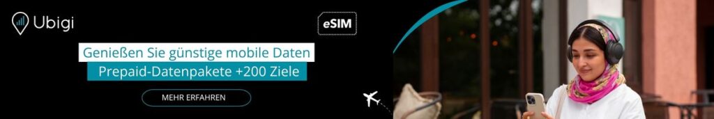 Bleiben Sie mit einem Ubigi eSIM-Datentarif in Verbindung