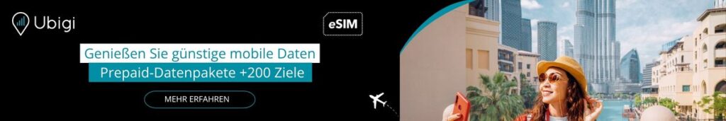 Bleiben Sie mit einem Ubigi eSIM-Datentarif in Verbindung