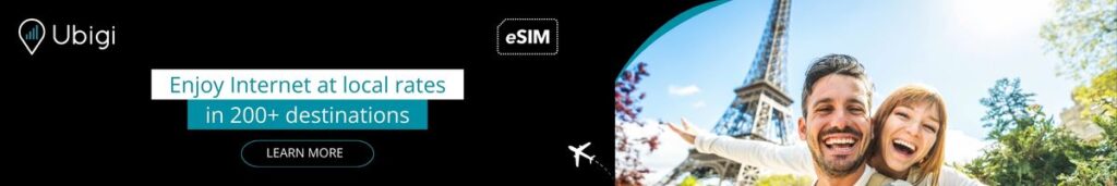 Book your eSIM data plan in France with Ubigi