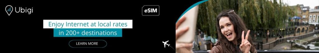 Get your eSIM data plan with Ubigi for your next trip abroad and get a reliable connectivity
