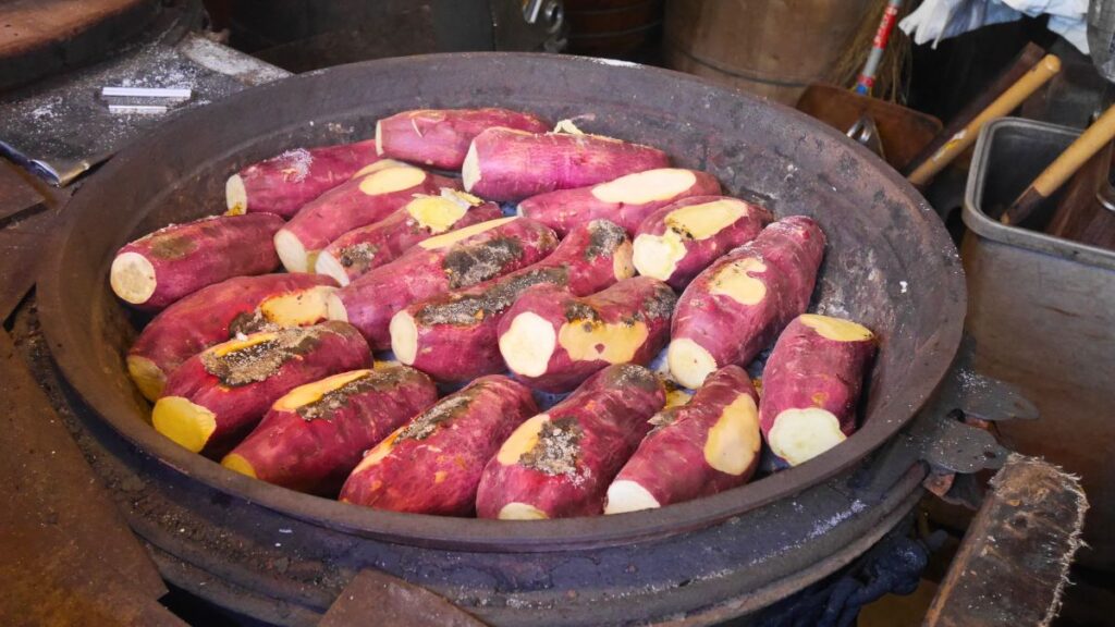 Sweet Potatoes is a popular street food in Japan during Autumn