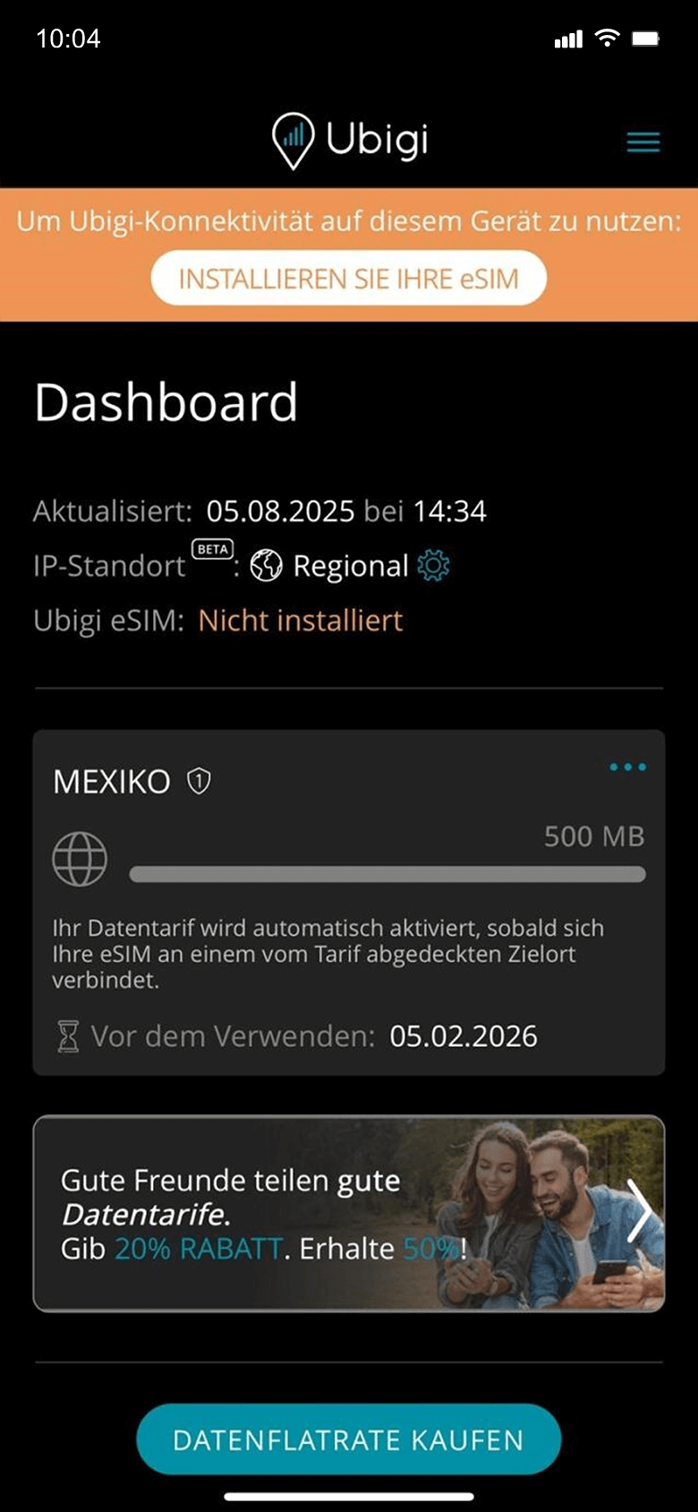 Step 3 - eSIM tutorial