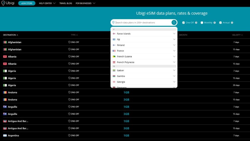 Ubigi Flexible Data Plans for Every Traveler