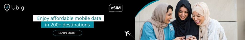 Book you Ubigi eSIM data plan in Middle East