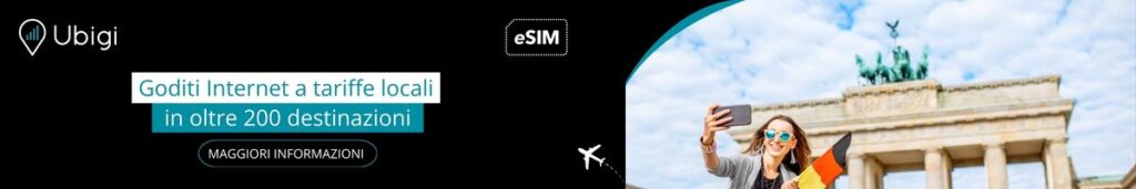 Prenota il tuo piano dati eSIM Ubigi per la Germania