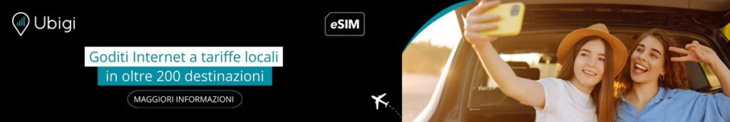 Prenota il tuo piano dati eSIM con Ubigi