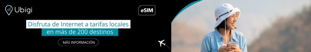 Consigue tu plan de datos eSIM con Ubigi para tu próximo viaje al extranjero y disfruta de una conectividad fiable.
