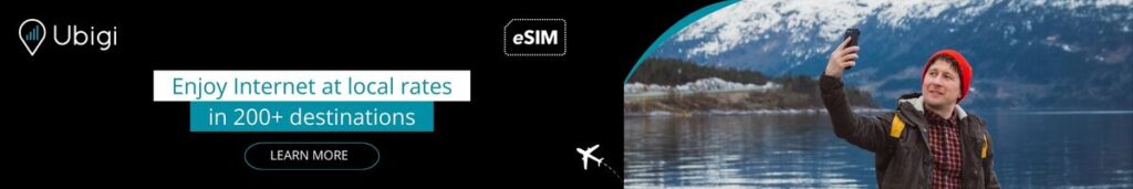 Book your eSIM data plan with Ubigi