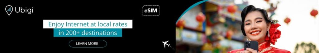 Book your eSIM data plan in China with Ubigi