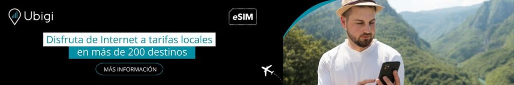 Disfruta de internet a tarifas locales en mas de 200 destinos con Ubigi eSIM