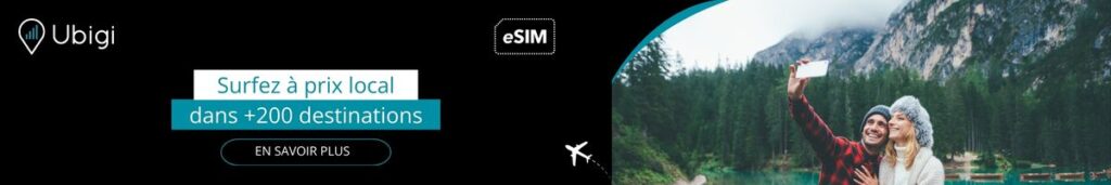 Réservez votre plan de données eSIM avec Ubigi