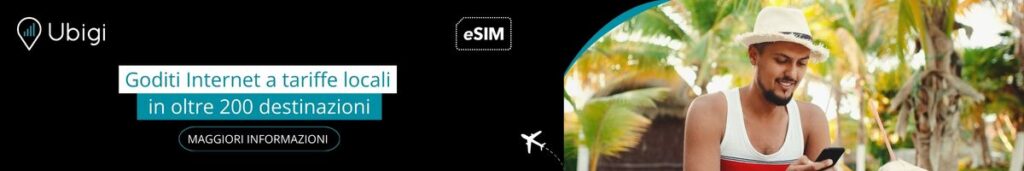 Prenota il tuo piano dati eSIM con Ubigi