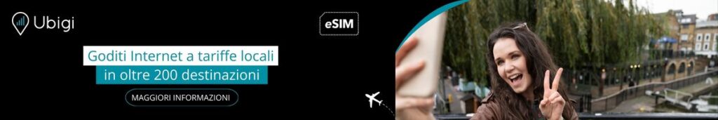 Ottenete il vostro piano dati eSIM con Ubigi per il vostro prossimo viaggio all'estero e ottenete una connettività affidabile.
