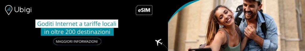 Ottenete il vostro piano dati eSIM con Ubigi per il vostro prossimo viaggio all'estero e ottenete una connettività affidabile.