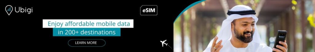 Book your eSIM data plan in Saudi Arabia with Ubigi
