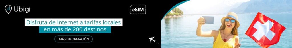 Reserve su paquete de Internet eSIM para Suiza con Ubigi