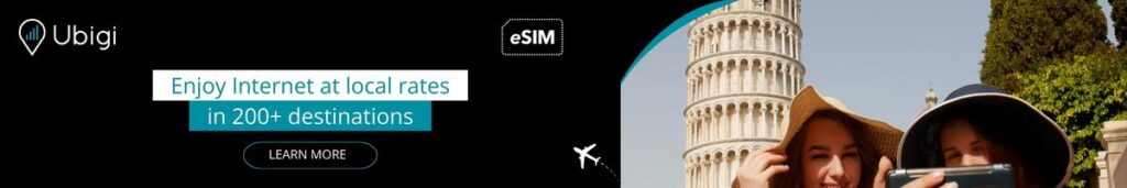 Enjoy internet connectivity in Italy with Ubigi eSIM data plans