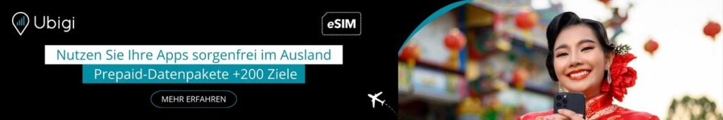 Buchen Sie Ihren eSIM-Datentarif in China mit Ubigi