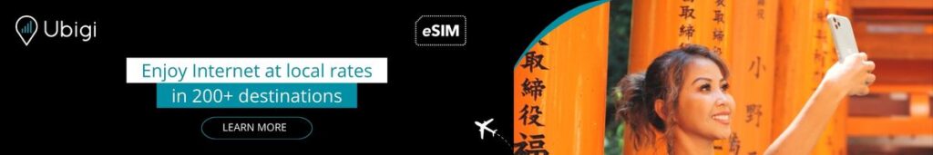 With Ubigi eSIM stay connected during your trip to Japan