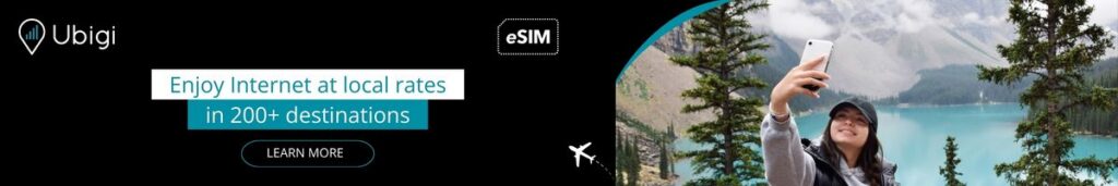 Stay connected in the most beautiful places in the world with Ubigi eSIM