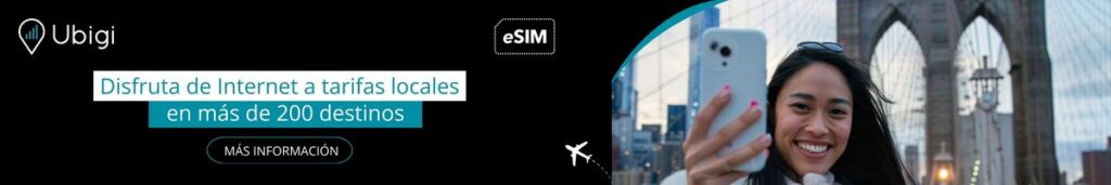 Reserve su paquete Ubigi eSIM para Estados Unidos y benefíciese de la conectividad a Internet.