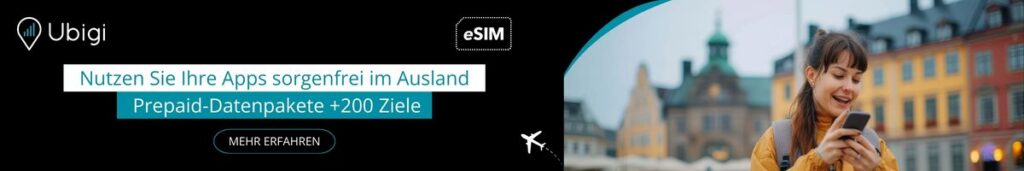 Planen Sie Ihre Reisen im Voraus mit Ubigi eSIM-Datenplänen