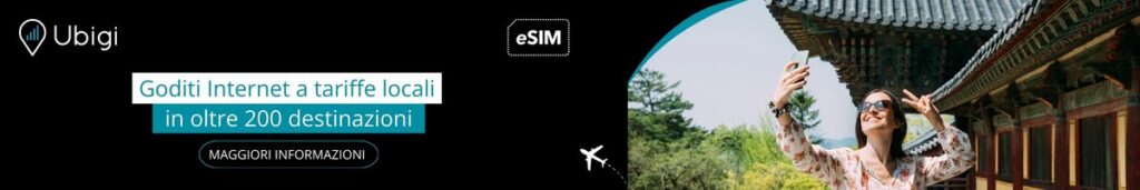 Ubigi esim piani dati Corea del Sud