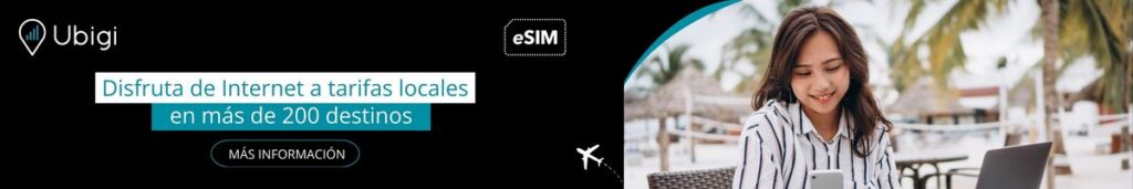 Disfrute de Internet con tarifas locales en más de 200 destinos con Ubigi esim