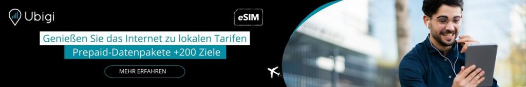 Bleiben Sie in über 200 Ländern mit Ubigi eSIM in Verbindung