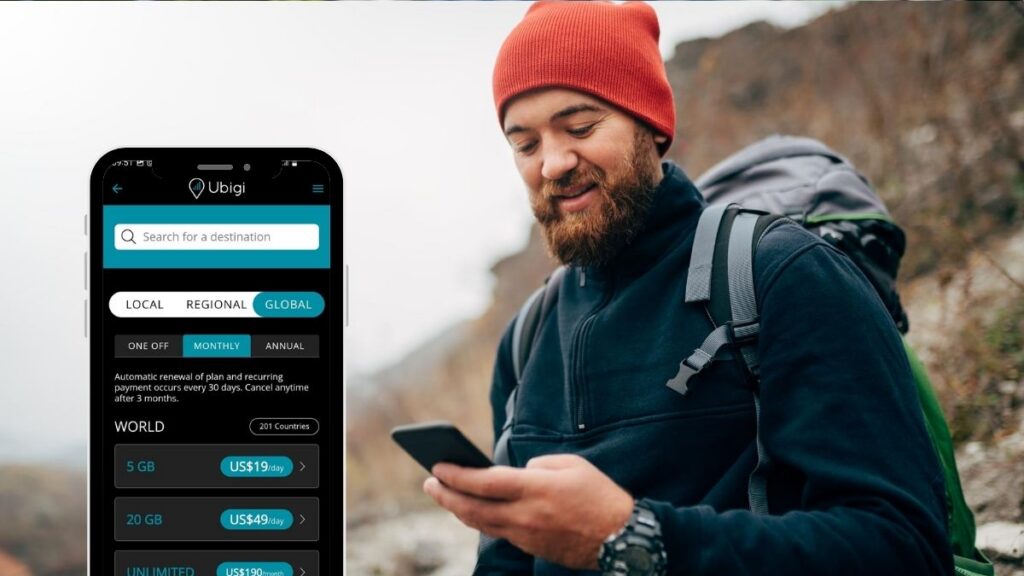 With its various types, Ubigi monthly eSIM data plans fit every travelers' needs