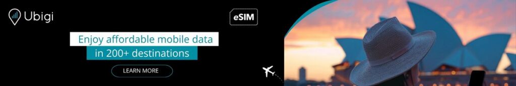 Stay connected during your trip with Ubigi eSIM data plans