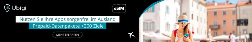 Bleiben Sie auf all Ihren Reisen mit den Ubigi eSIM-Datentarifen in Verbindung