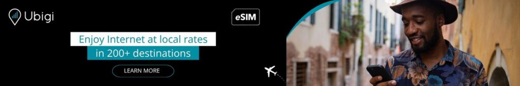 Stay connected during all your travels with Ubigi eSIM data plans