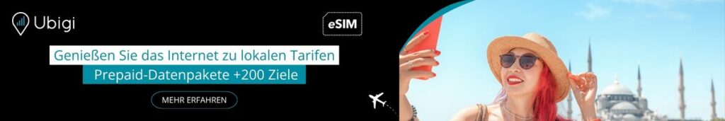 Bleiben Sie in der Türkei mit den Ubigi-eSIM-Datentarifen immer in Verbindung