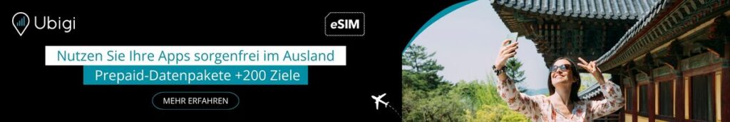 Planen Sie Ihre Reise nach Korea im Voraus mit den Ubigi-eSIM-Datentarifen