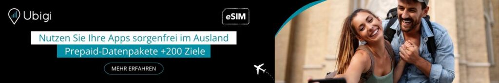 Holen Sie sich Ihre Ubigi-eSIM für Portugal