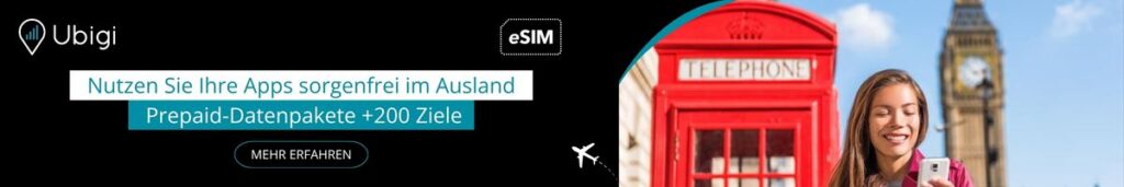 Bleiben Sie in Großbritannien mit den Ubigi-eSIM-Datentarifen immer in Verbindung