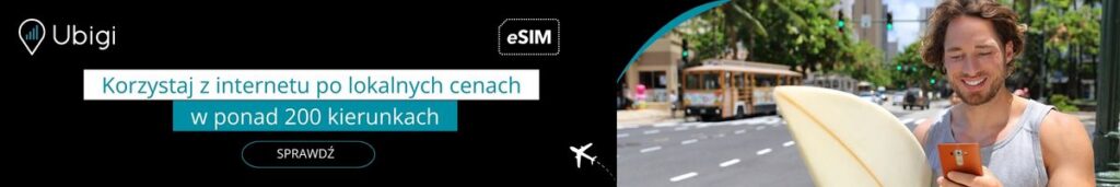 Zarezerwuj pakiet danych eSIM w serwisie Ubigi