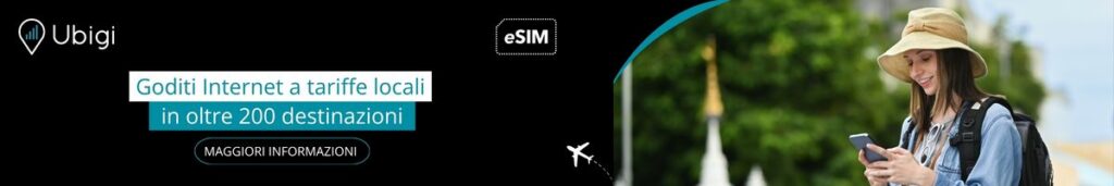 Prenota il tuo pacchetto dati eSIM con Ubigi